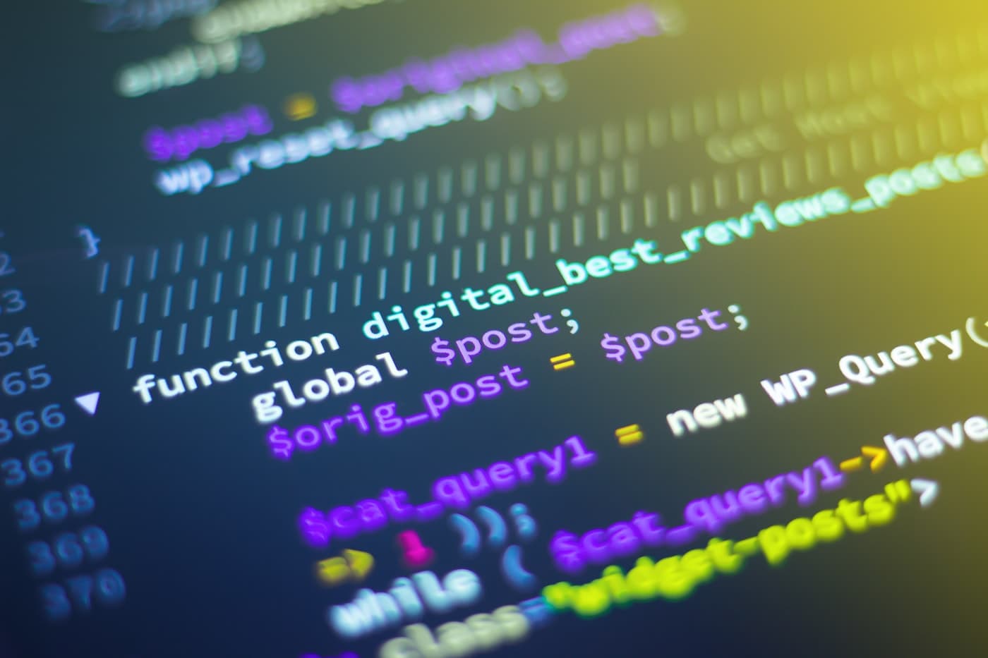 Code on a monitor representing secure API engineering
