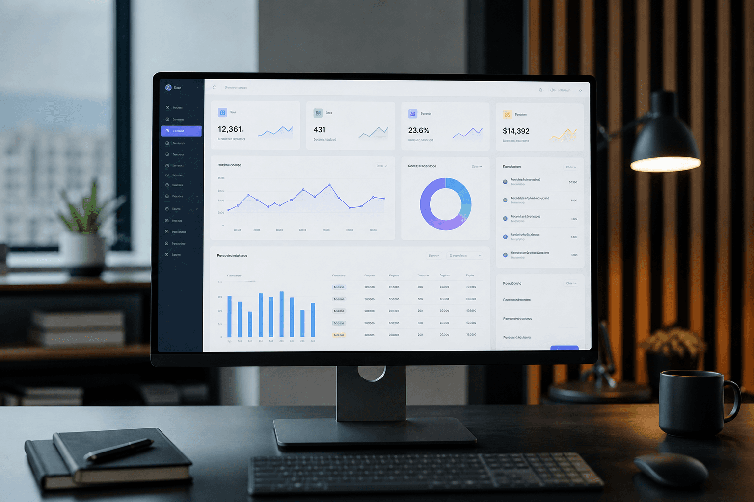 Operations dashboard on a laptop screen