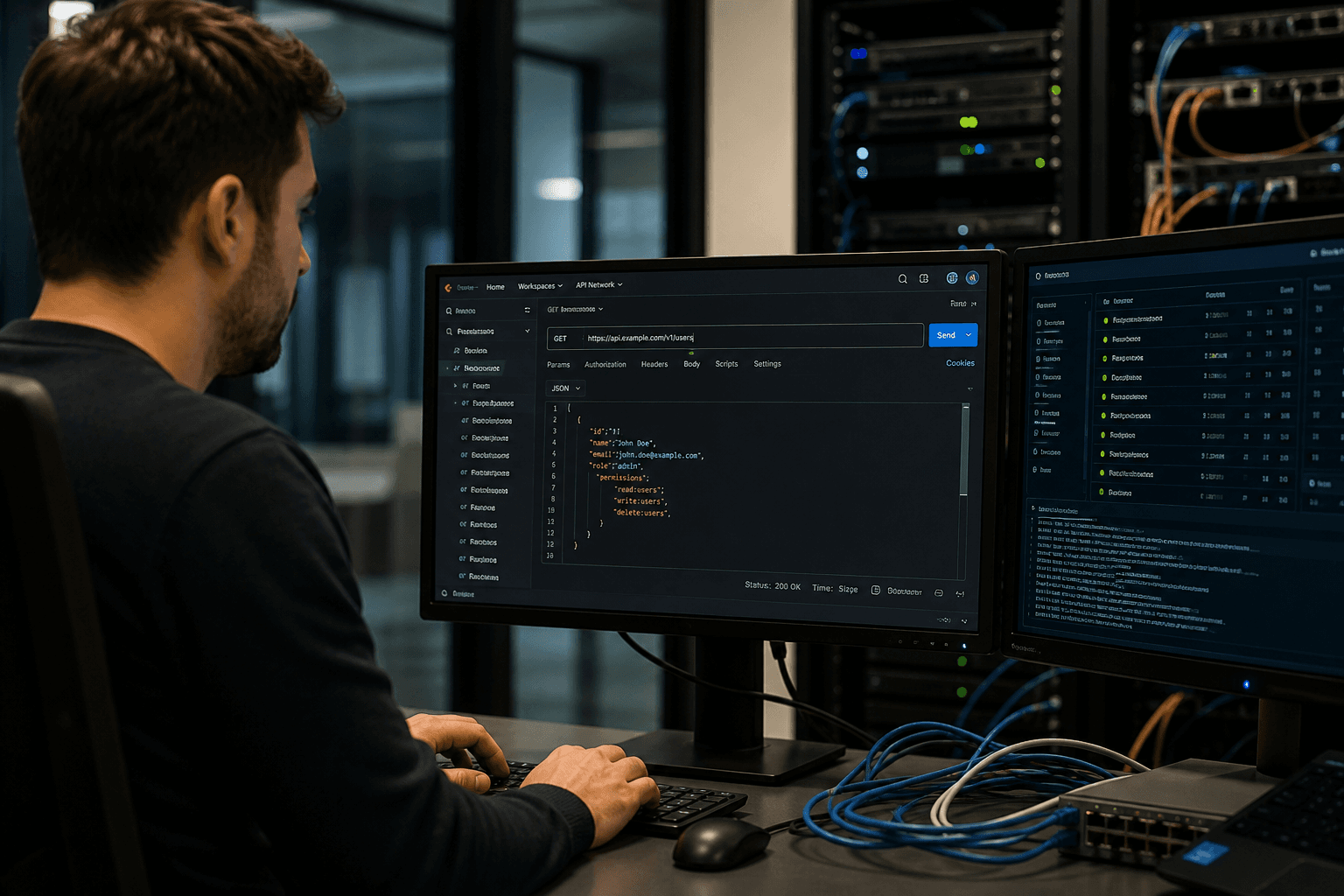Database and API infrastructure concept